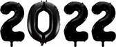Folieballon 2022 zwart 41cm | Oud & Nieuw Versiering | Nieuwjaar ballonnen