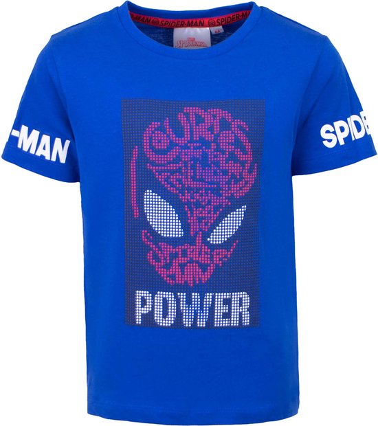 Spiderman blauw t-shirt maat 98
