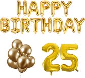25 jaar Verjaardag Versiering Ballon Pakket Goud