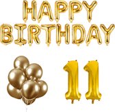 11 jaar Verjaardag Versiering Ballon Pakket Goud