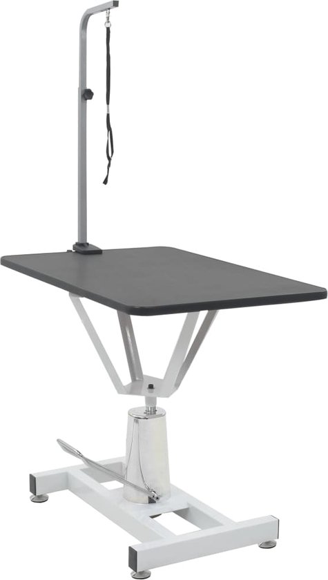VidaXL Hydraulisch Draaibare Honden Trimtafel Met Aanlijnoptie - 91 x 61 cm - Zwart