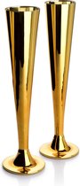 Affekdesign Nayra Gold ensemble de 2 verres à champagne de luxe en verre 200 ml or - design luxueux et élégant - en verre de haute qualité - livré dans un coffret cadeau