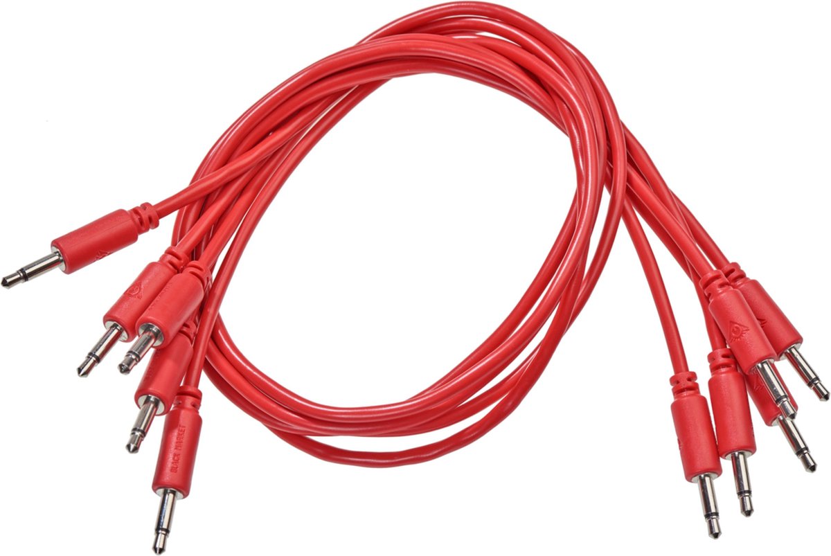 Black Market Modular Patch Cables 250mm Red (5-Pack) - Patchkabel