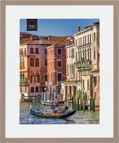 HAES DECO - Cadre photo en bois avec passe-partout Venezia marron pour 1 photo format 30x40 ou 40x50 -SP12850