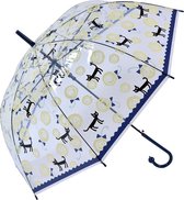 Paraplu Volwassenen 60 cm Blauw Kunststof Katten Regenscherm