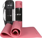 Yoga mat - Fitness mat roze - Sport mat - Yogamat anti slip & eco - Extra Dik - Duurzaam TPE materiaal - Incl Draagtas van Rockerz Fitness®