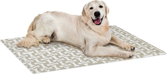 Navaris koelmat hond en kat - Koelmat met print voor huisdieren - Verkoelende mat 81 x 96 cm - Zelfactiverende gel koelmat voor huisdieren
