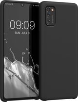 kwmobile telefoonhoesje geschikt voor Samsung Galaxy A41 - Hoesje met siliconen coating - Smartphone case in zwart