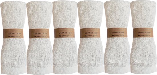 Bamboe Baby Waslapjes –  6 Stuks – Handdoeken  – Wasdoeken –  Washandje  –  Spuugdoekje  –  Baddoek  –  Badtextiel  –  100% Bamboe –  Hypoallergeen – Antibacterieel – Babyshower  –  Kraamcadeau