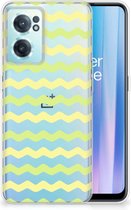 Siliconen Back Cover OnePlus Nord CE 2 5G GSM Hoesje Waves Yellow