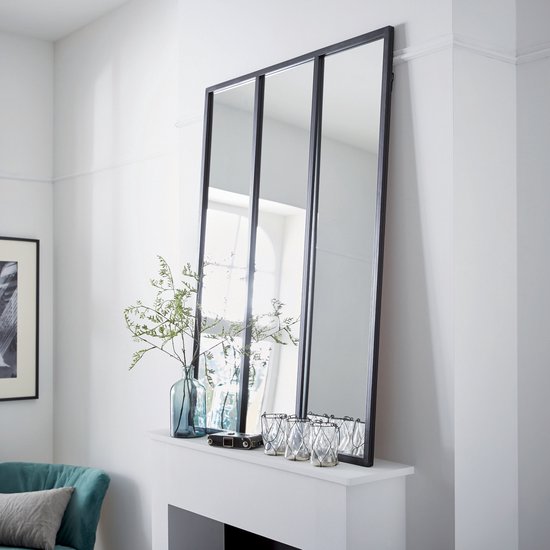 INSPIRE - Miroir rectangulaire ATELIER - L.85 x H.115 cm - Métal Zwart | bol