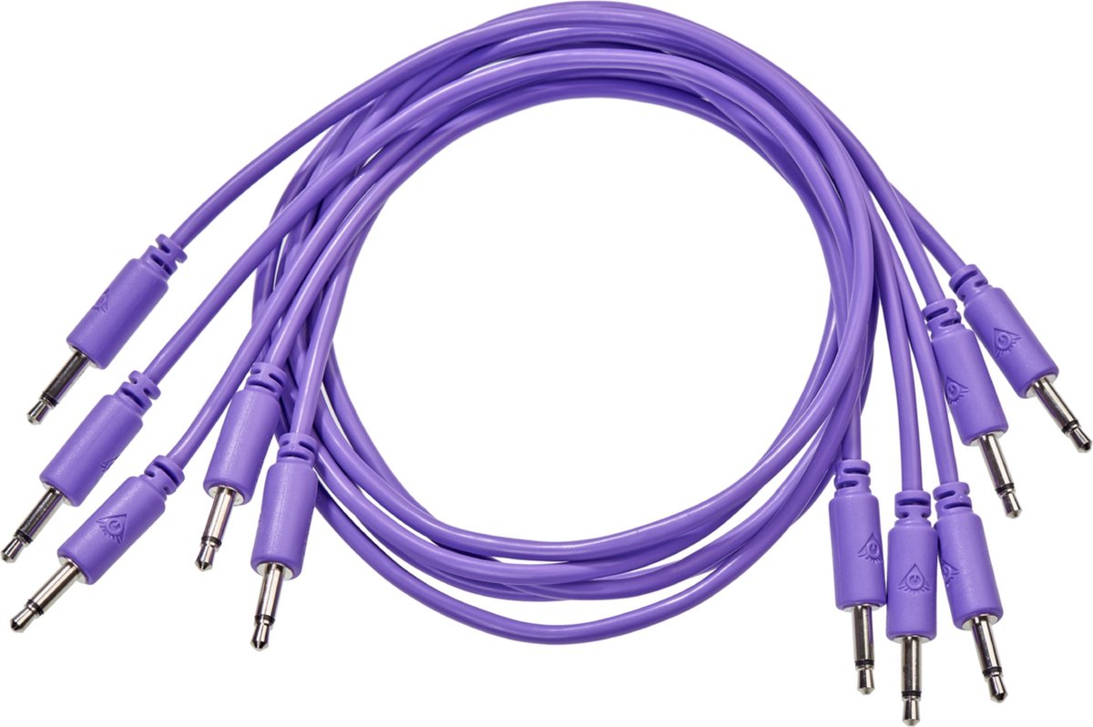 Black Market Modular Patch Cables 90mm Violet (5-Pack) - Patchkabel