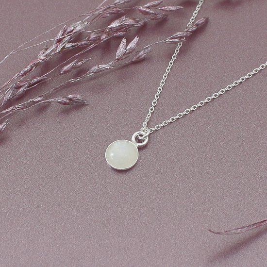 Collier Chaîne En Argent Massif Avec Pendentif Trèfle Arcs-en-ciel - Occasion - Marque Esprit