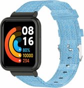 Nylon Smartwatch bandje - Geschikt voor Redmi Watch 2 Lite nylon gesp bandje - blauw - Strap-it Horlogeband / Polsband / Armband