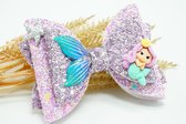 Kleine Zeemeermin haarstrik - Little Mermaid - Lila haarstrik - Bows and Flowers