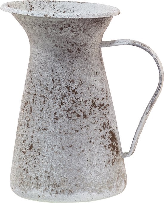 Decoratie Gieter 12*12*20 cm Grijs, Wit Metaal Woonaccessoires Huisdecoratie Tuinaccessoires