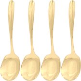 House of Husk® Opscheplepel Set - Goud - Serveerlepel - Groetelepel - Aardappellepel - 21cm - RVS - 4 Stuks