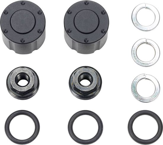 Tamiya 56557 Dadi Mozzo Ruota Doppia Nero (2 Pezzi) - Per Trattori RC 1/14, Nuovo Giappone - Foto 5