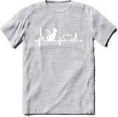 Cat Beat - Katten T-Shirt Kleding Cadeau | Dames - Heren - Unisex | Kat / Dieren shirt | Grappig Verjaardag kado | Tshirt Met Print | - Licht Grijs - Gemaleerd - XL