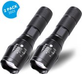 2x Militaire LED Zaklamp (Exclusief AAA Batterij) - 3600 Lumen - Waterproof - 2 stuks