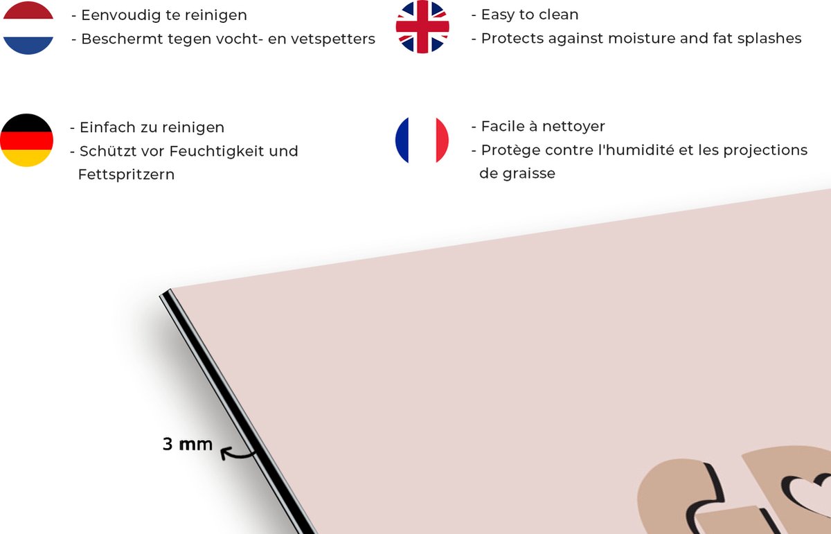 KitchenYeah Spatscherm 120x60 cm - Best Grandma Ever - Aluminium thumbnail 2