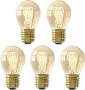 5 STUKS CALEX LED KOGELLAMP E27 4W 1800K GOUD DIMBAAR