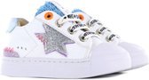 Sneakers | Meisjes | White Light Blue | Leer | Shoesme | Maat 24