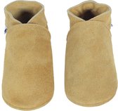 Beige Suède babyslofjes van Baby-Slofje - Unisex - Effen maat 18