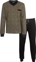MEQ Heren Pyjama Leger Groen MEPYH2108A - Maten: 3XL