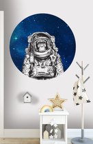 Behangcirkel Spacemonkey blauw | ⌀ 155 cm | Wandecoratie | Wandcirkel