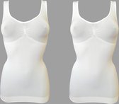 Belucci corrigerend hemdje dames 2pack wit maat L/XL