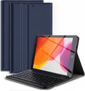 LuxeBass Hoesje geschikt voor  iPad 10.2 (2019/2020) - Bluetooth Keyboard Case - Donkerblauw