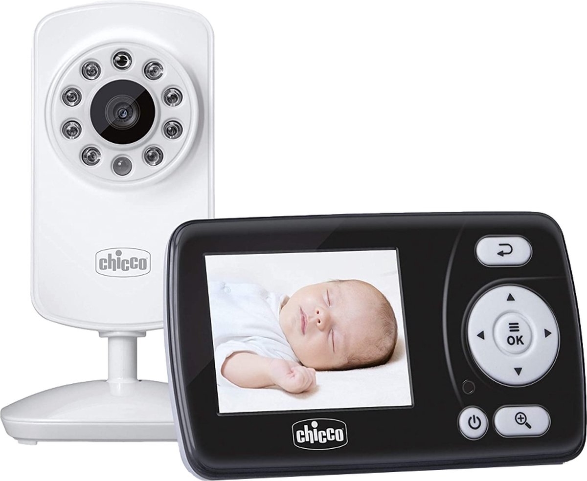 Chicco Babyfoon Smart Zwart/wit 2-delig