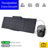 Elektrische Accu Noodpakket - EcoFlow Delta Mini Powerstation met zonnepaneel - 160W Solar Panel - Prepper & Survival kit - Noodstroomvoeding - Outdoor Off-Grid overleven