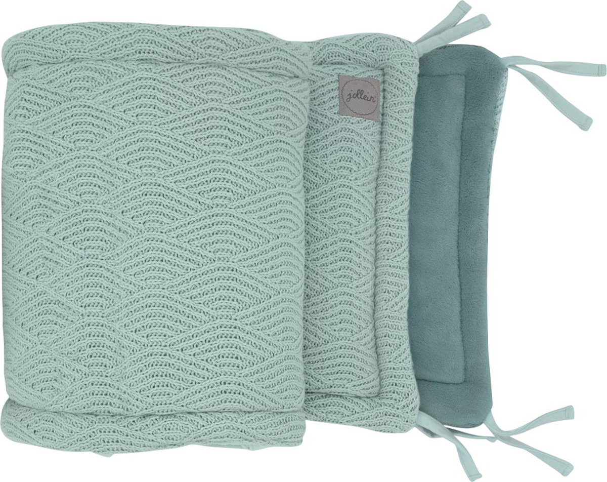 Jollein Wickeltisch Körbchen rund Utensilientasche Korb River knit ash  green : : Baby Products
