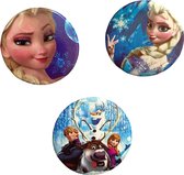 Frozen buttons set van 3 Elsa en allemaal