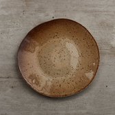 Portugees servies - dinerbord earth - bruin bord - servies - keramiek - set van 4 - 28 cm rond