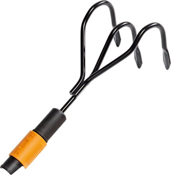 Fiskars Quikfit Hark - Tuingereedschap - Onkruidverwijderaars - Drietand Hark van Gehard Staal van Fiskars — afbeelding 2