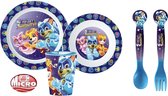 Paw Patrol Servies 5-delig - Bord - Beker - Kom - Lepel - Vork - Ontbijtset