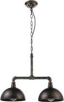 Industriële hanglamp zwart met brons “ Libra