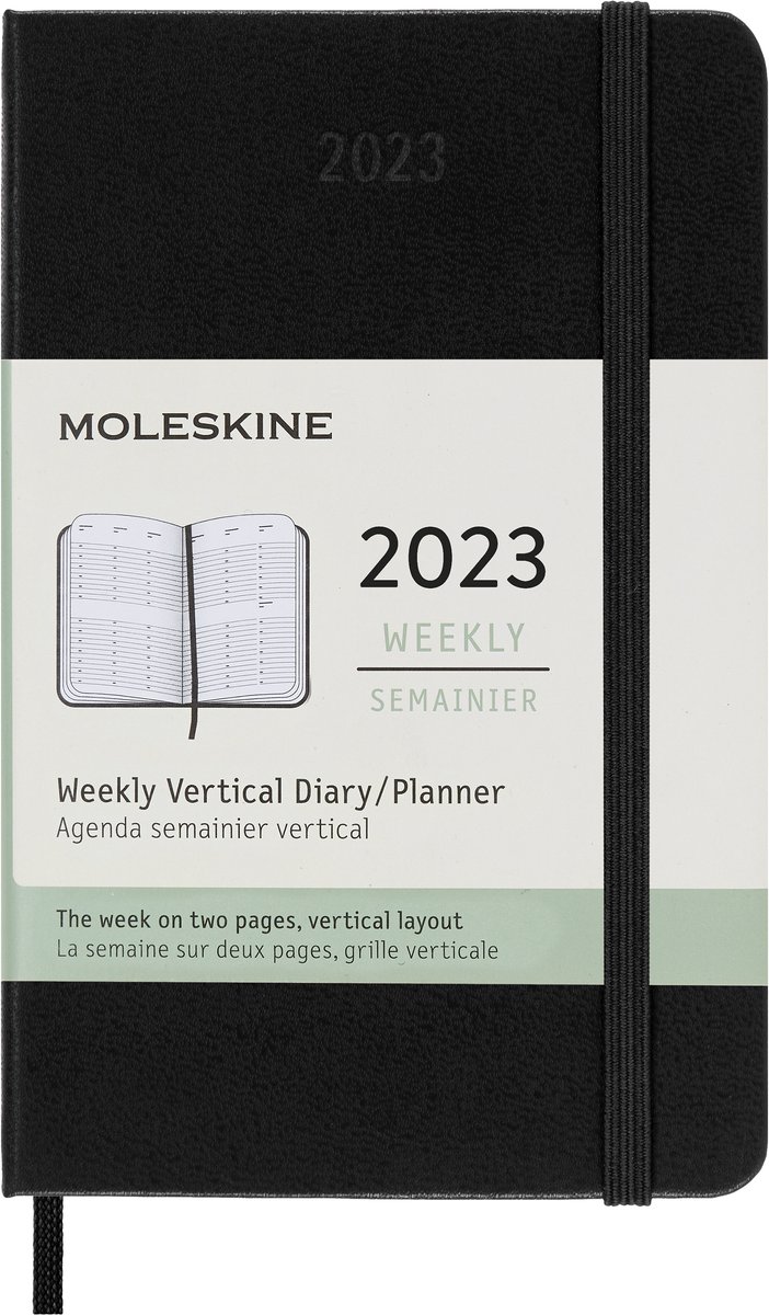 Onbemand Discriminatie op grond van geslacht Infecteren Moleskine 12 Maanden Agenda - 2023 - Wekelijks - Verticaal Pocket - Harde  Kaft - Zwart | bol.com