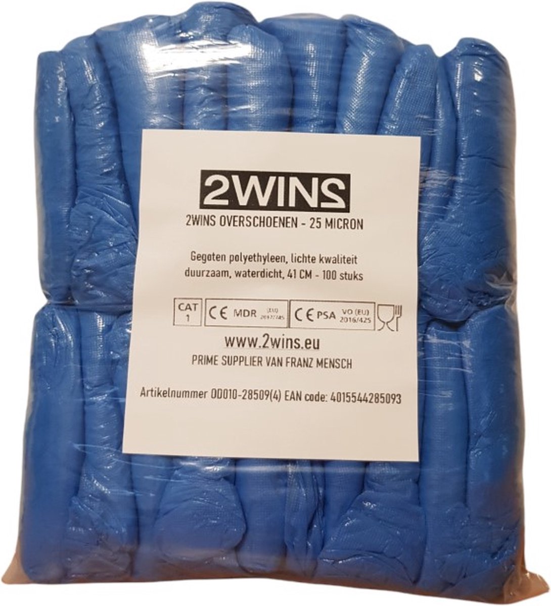 TWINS wegwerp overschoenen - 100 stuks - waterdicht - 25 micron - blauw  -... | bol.com