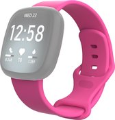 Mobigear Classic Siliconen Bandje voor Fitbit Versa 3 - Roze