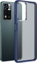 Xiaomi Redmi Note 11 Pro Plus Hoesje - Mobigear - Shockproof Serie - Hard Kunststof Backcover - Blauw - Hoesje Geschikt Voor Xiaomi Redmi Note 11 Pro Plus