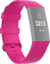 Mobigear Cross Siliconen Bandje voor Fitbit Charge 4 - Magenta