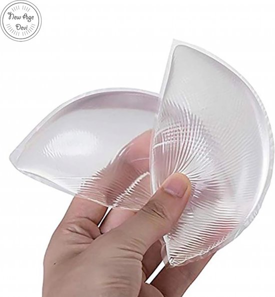 Kleine Beha Pushup Pads voor Vrouwen Waterproof - Bikini Silicone Gel Pads - Push Up Pads voor Badpak - Decollete Boost - 1 Cup Maat Meer - Huidskleur (Beige) - 130g