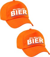 2x pièces de we Willem BIER casquette / casquette de baseball orange - dames et messieurs - King's Day - Championnat d'Europe / Coupe du Monde / Holland supporter