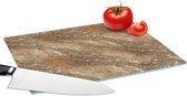 Glazen Snijplank - 28x20 - Steen - Graniet - Design - Snijplanken Glas