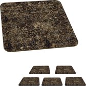 Onderzetters voor glazen - Patronen - Graniet - Steen - 10x10 cm - Glasonderzetters - 6 stuks