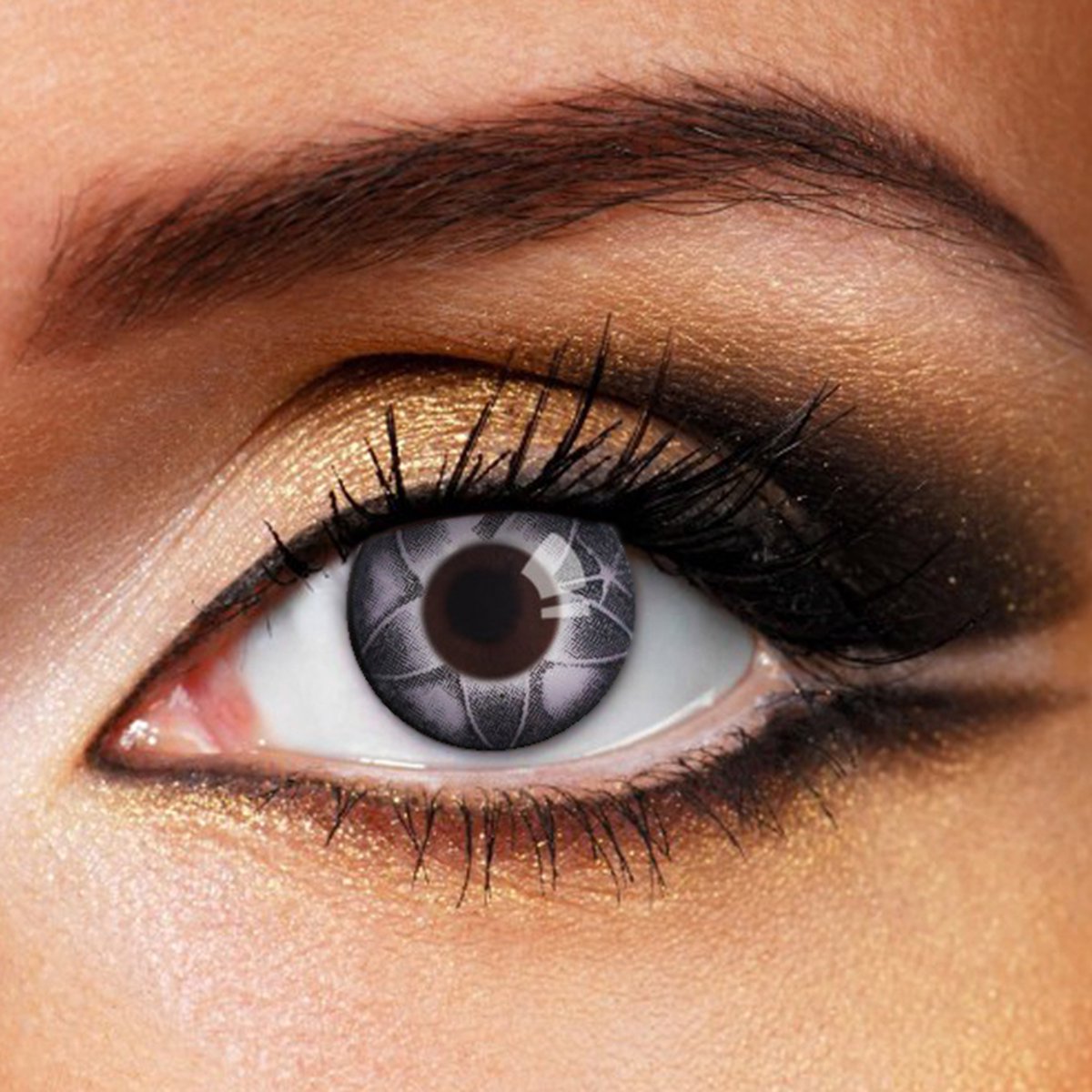 Fashionlens® kleurlenzen - Floret Purple - jaarlenzen met lenshouder